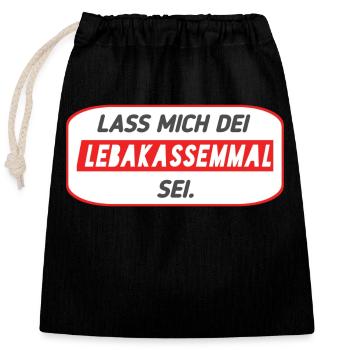 Lebakas - Bayern - Verschließbarer Geschenkbeutel aus Baumwolle (25x30cm) - Schwarz - Vorne