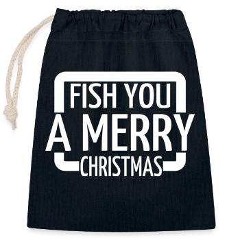 christmas happy rod jokes under the tree gift - Verschließbarer Geschenkbeutel aus Baumwolle (25x30cm) - Navy - Vorne