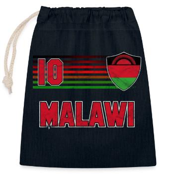 Malawi Football Team - Closable cotton gift bag (25x30cm) - navy - Front