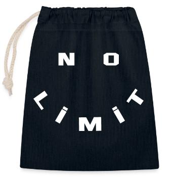 No Limit - Closable cotton gift bag (25x30cm) - navy - Front