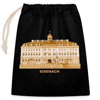 Eisenach Stadtschloss Wartburg Thüringen - Verschließbarer Geschenkbeutel aus Baumwolle (25x30cm) - Schwarz - Vorne
