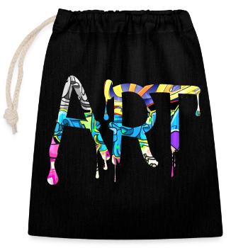 Graffiti style Splash hip hop colors painter color - Closable cotton gift bag (25x30cm) - black - Front