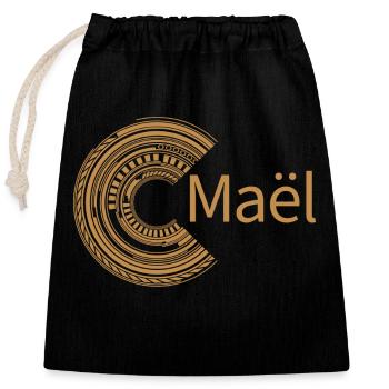 Fürg Maël - Closable cotton gift bag (25x30cm) - black - Front