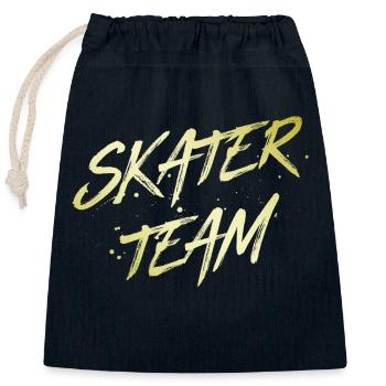 Skater Team - Closable cotton gift bag (25x30cm) - navy - Front