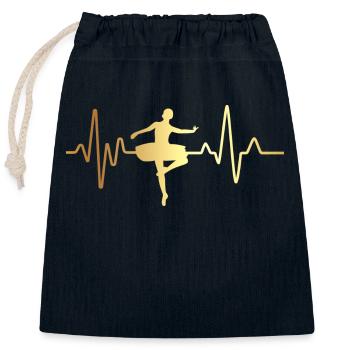 Herzschlag-Ballett - Verschließbarer Geschenkbeutel aus Baumwolle (25x30cm) - Navy - Vorne