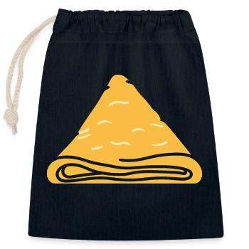 Crêpes Bretagne humour crêpe - Sac cadeau en coton avec cordon (25 x 30 cm) - bleu marine - Devant