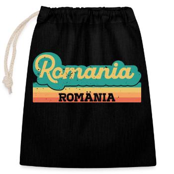 Rumänien Reise Sommer Balkan Bukarest - Verschließbarer Geschenkbeutel aus Baumwolle (25x30cm) - Schwarz - Vorne