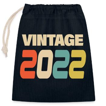 2022 Vintage Retro Klassiker 2022 - Verschließbarer Geschenkbeutel aus Baumwolle (25x30cm) - Navy - Vorne