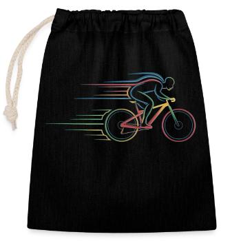 Retro BMX Freestyle Bike Sport Geschenk - Verschließbarer Geschenkbeutel aus Baumwolle (25x30cm) - Schwarz - Vorne