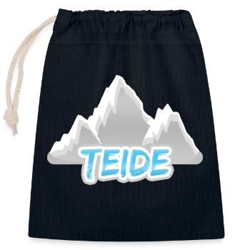 Mount Teide - Closable cotton gift bag (25x30cm) - navy - Front