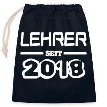 Enseignants 2018 - Sac cadeau en coton avec cordon (25 x 30 cm) - bleu marine - Devant
