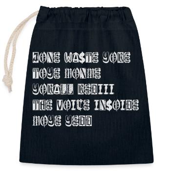 JONE WASTE YORE TOYE MONME YORALL REDIII THE VOICE - Sac cadeau en coton avec cordon (25 x 30 cm) - bleu marine - Devant