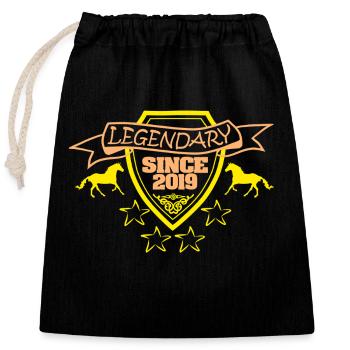 Legendaer 2019 - Closable cotton gift bag (25x30cm) - black - Front