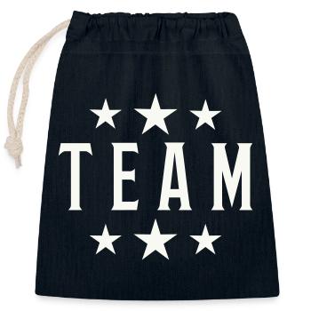 Logo de l’équipe Vintage Star - Sac cadeau en coton avec cordon (25 x 30 cm) - bleu marine - Devant