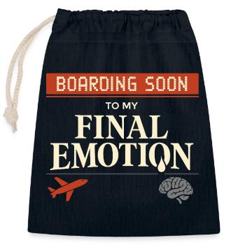 Reiseangst-humor, Flughafen-chaos, Fliegen Ist - Verschließbarer Geschenkbeutel aus Baumwolle (25x30cm) - Navy - Vorne