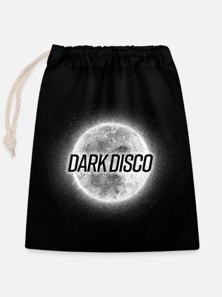 Dark Disco Moon – Musikkultur Elektro - Verschließbarer Geschenkbeutel aus Baumwolle (25x30cm) - Schwarz