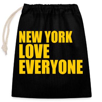 New York - Closable cotton gift bag (25x30cm) - black - Front