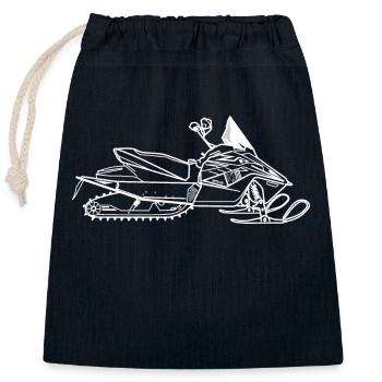 Arctic Cat ZR 200 snowmobile - Closable cotton gift bag (25x30cm) - navy - Front