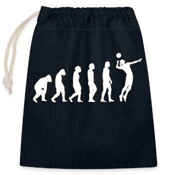 Volley-ball Volleyballs Beach volley Evolution - Sac cadeau en coton avec cordon (25 x 30 cm) - bleu marine - Devant