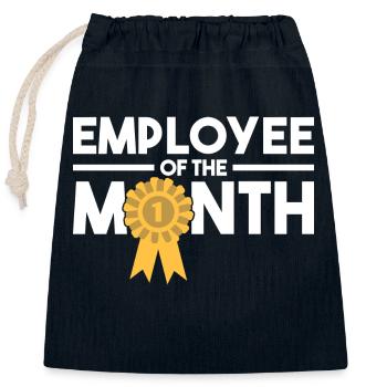 Prix de l’employé du mois Job - Sac cadeau en coton avec cordon (25 x 30 cm) - bleu marine - Devant