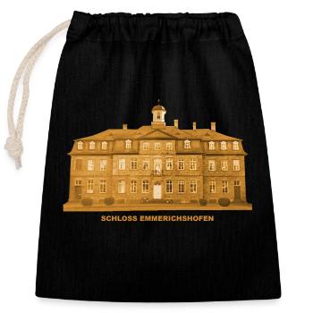 Emmerichshofen Kahl Castle Lower Franconia Bavaria - Closable cotton gift bag (25x30cm) - black - Front