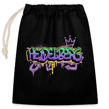 Heidelberg Germany Graffiti Spray Sprayer - Closable cotton gift bag (25x30cm) - black - Front