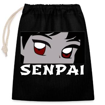 ANIME SENPAI COPULE GOALS - Closable cotton gift bag (25x30cm) - black - Front