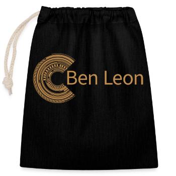 Für Ben Leon - Verschließbarer Geschenkbeutel aus Baumwolle (25x30cm) - Schwarz - Vorne
