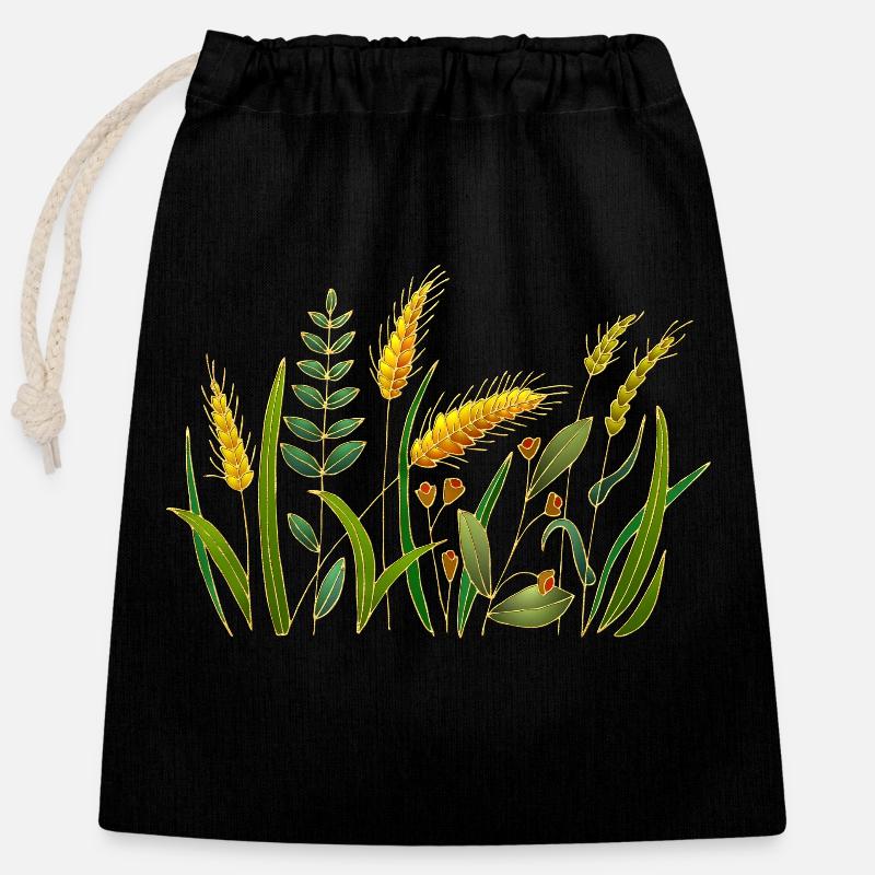 Pré - Sac cadeau en coton avec cordon (25 x 30 cm) - noir