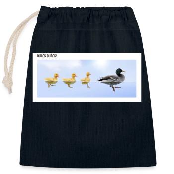 Charlatan de canard - Sac cadeau en coton avec cordon (25 x 30 cm) - bleu marine - Devant