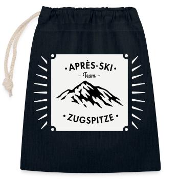 Après-Ski Zugspitze - Closable cotton gift bag (25x30cm) - navy - Front