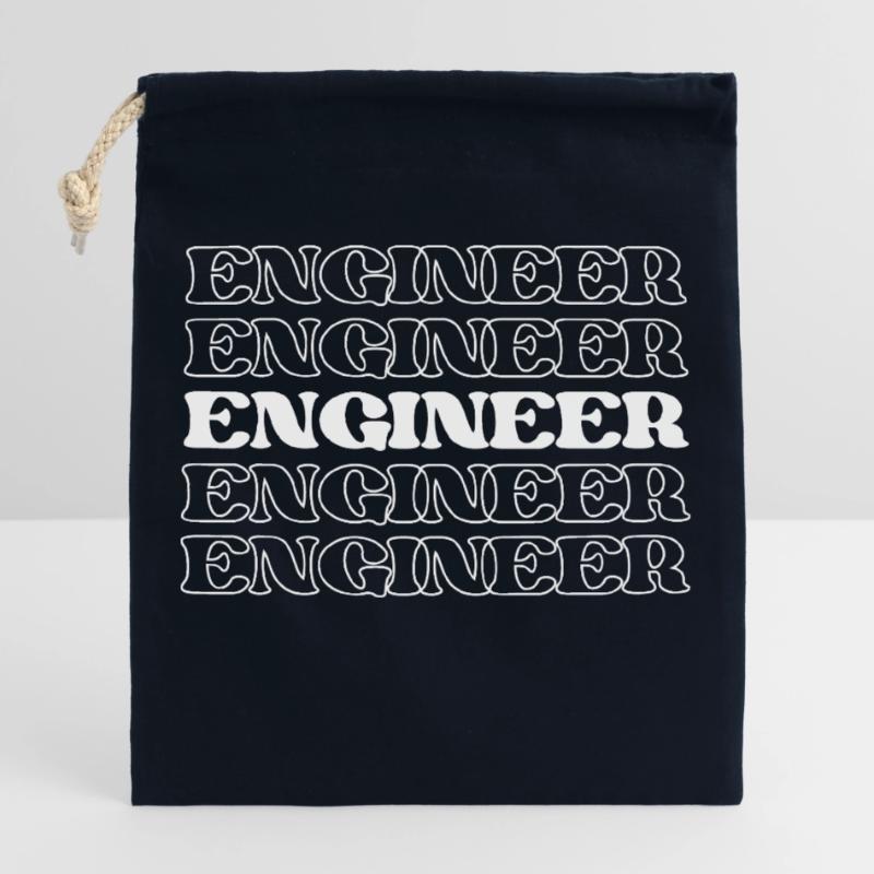 Engineer Designer Developer Technician Builder Closable cotton gift bag (25x30cm)
