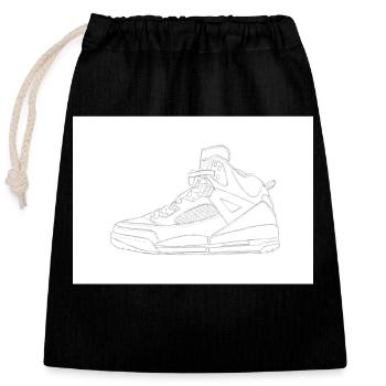 J4 sketch - Sac cadeau en coton avec cordon (25 x 30 cm) - noir - Devant
