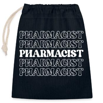 Apotheker, Drogist, Apotheker, Chemiker - Verschließbarer Geschenkbeutel aus Baumwolle (25x30cm) - Navy - Vorne
