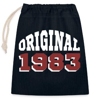 Original 1983 - Sac cadeau en coton avec cordon (25 x 30 cm) - bleu marine - Devant