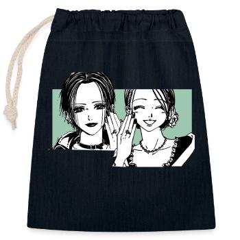 Nana Hachi - Manga - Anime - Alliance - Sac cadeau en coton avec cordon (25 x 30 cm) - bleu marine - Devant