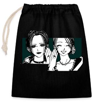Nana Hachi - Manga - Anime - Alliance - Sac cadeau en coton avec cordon (25 x 30 cm) - noir - Devant
