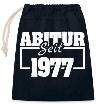 1977 - Verschließbarer Geschenkbeutel aus Baumwolle (25x30cm) - Navy - Vorne