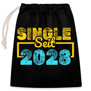 2028 2028 - Closable cotton gift bag (25x30cm) - black - Front