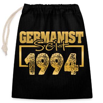 1994 - Verschließbarer Geschenkbeutel aus Baumwolle (25x30cm) - Schwarz - Vorne