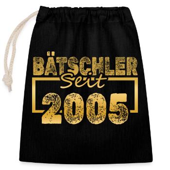 2005 - Closable cotton gift bag (25x30cm) - black - Front