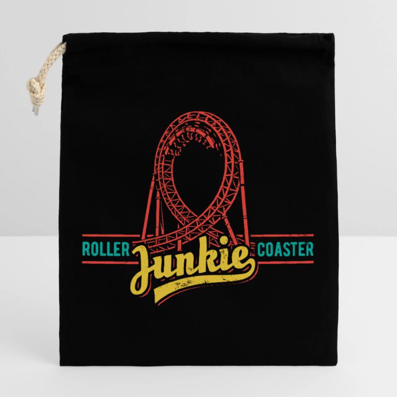 Rollercoaster Junkie - Roller Coaster - Loop Closable cotton gift bag (25x30cm)