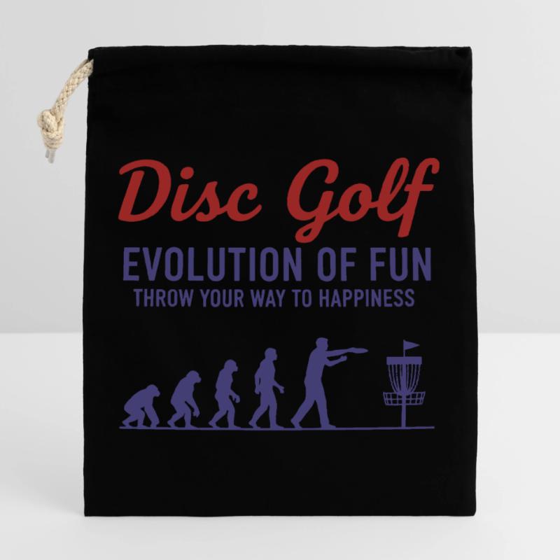 Disc Golf : Évolution du plaisir : lancez-vous Sac cadeau en coton avec cordon (25 x 30 cm)