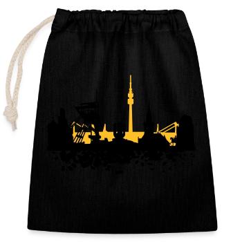 Dortmund Skyline - Sac cadeau en coton avec cordon (25 x 30 cm) - noir - Devant
