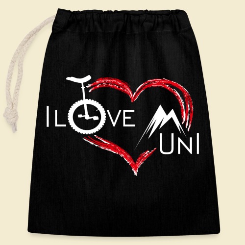 Einrad | Unicycling I Love Muni - Verschließbarer Geschenkbeutel aus Baumwolle (25x30cm)