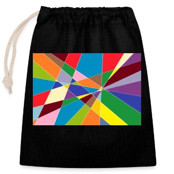 ABSTRACT 23-05-2018 - Closable cotton gift bag (25x30cm) - black - Front