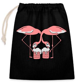 2 team crew friends thirst beer alcohol booze okto - Closable cotton gift bag (25x30cm) - black - Front