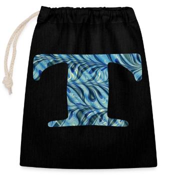 T 51 - Closable cotton gift bag (25x30cm) - black - Front