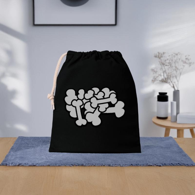 Big Comic Bone Pile Closable cotton gift bag (25x30cm)