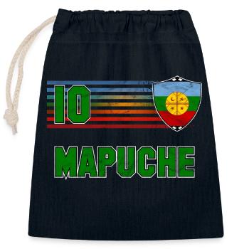 Équipe Mapuche de football - Sac cadeau en coton avec cordon (25 x 30 cm) - bleu marine - Devant